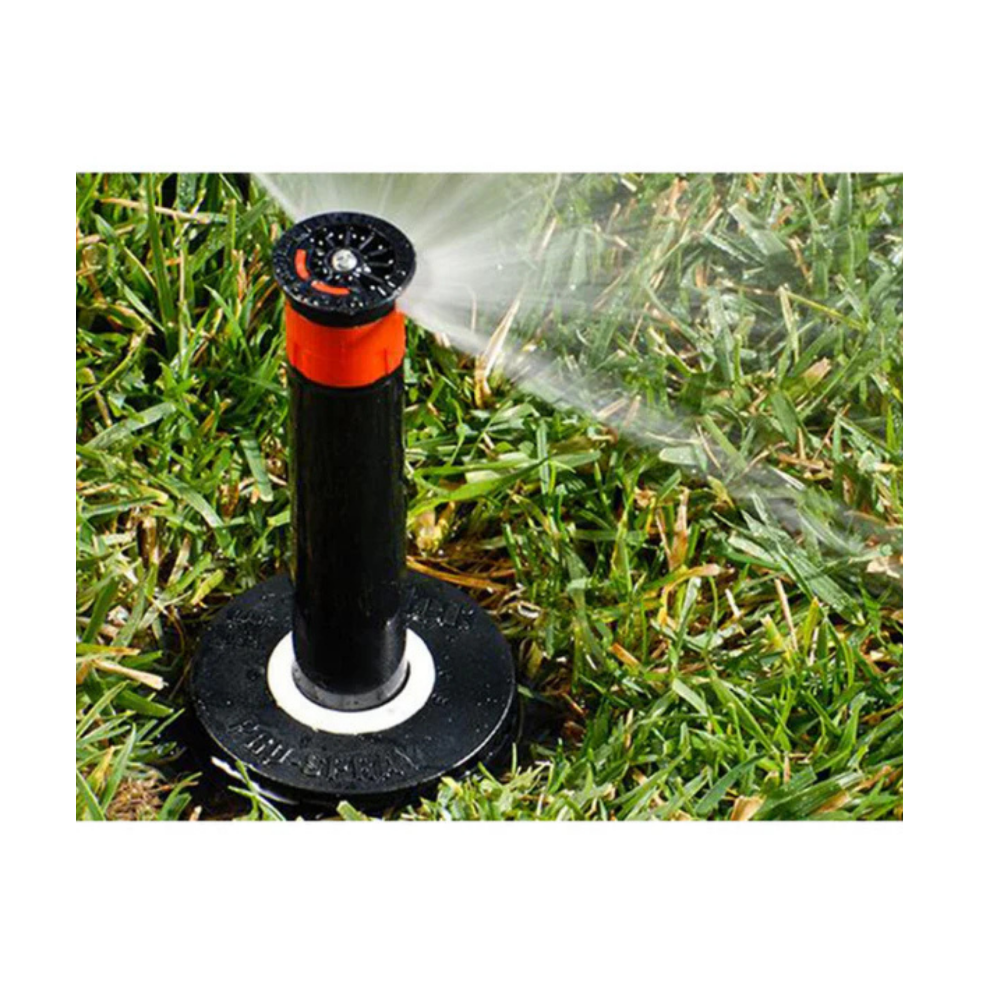 Hunter SRS Pro-Spray pop up sprinkler head for efficient lawn and landscape irrigation systems.