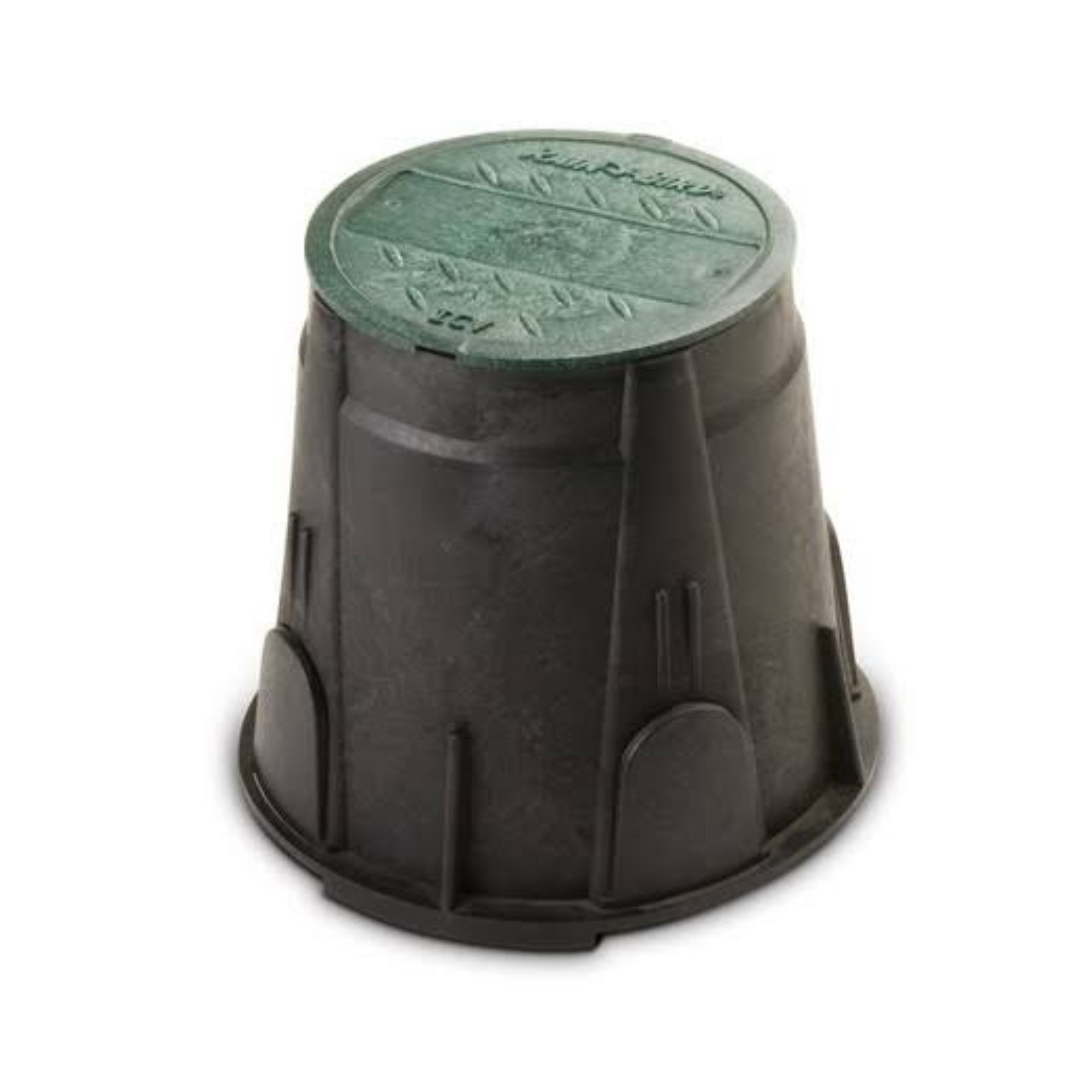 VB7RND Round, 18cm top diameter, 23cm bottom, 25cm high (no bolt) VB10RNDH Round, 27cm top diameter, 35cm bottom, 26cm high, with bolt down lid Valve Box