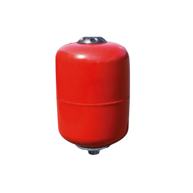 Pressure Tank Steel 1" BSPM 8 Bar 8 Ltr Vertical Red