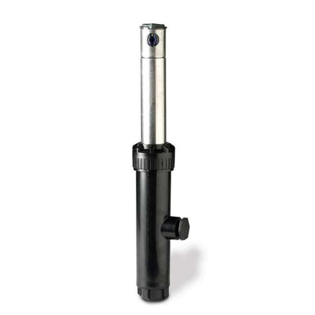 Image of the RAIN BIRD™ 5004 Plus Rotary Pop Up Sprinkler with SAM and PRS features, showcasing adjustable spray patterns from 40° to 360°, designed for efficient water distribution and pressure regulation in diverse irrigation applications