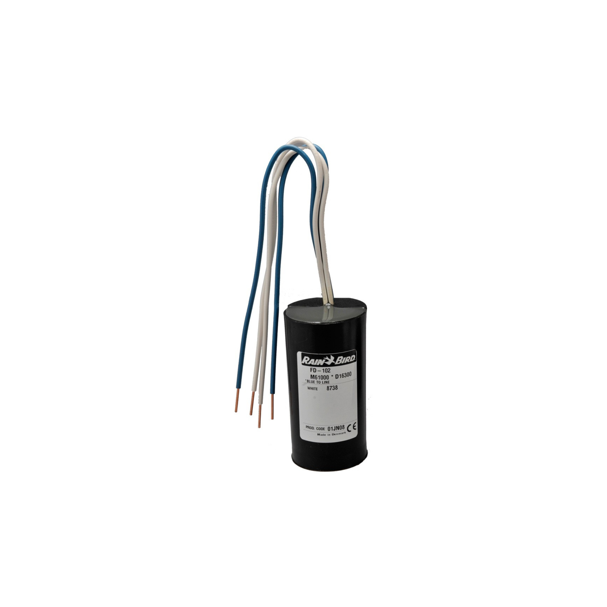 Image of the RAIN BIRD™ Decoder, designed for use in 2-wire irrigation systems, featuring a compact design that enables efficient control and communication with multiple zones for optimized water management