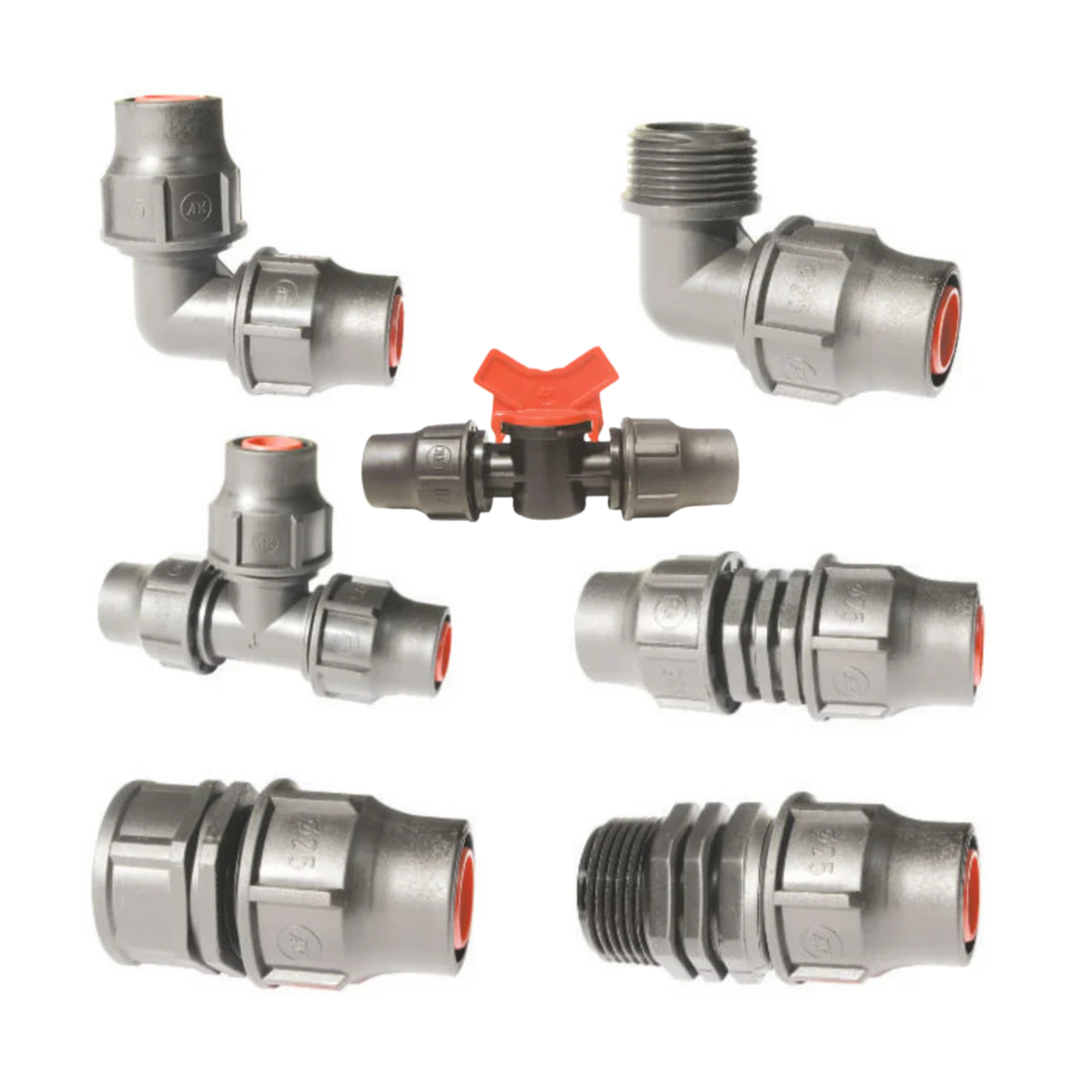 16mm lock fittings for connecting 13.5mm LDPE irrigation pipe securely and reliably