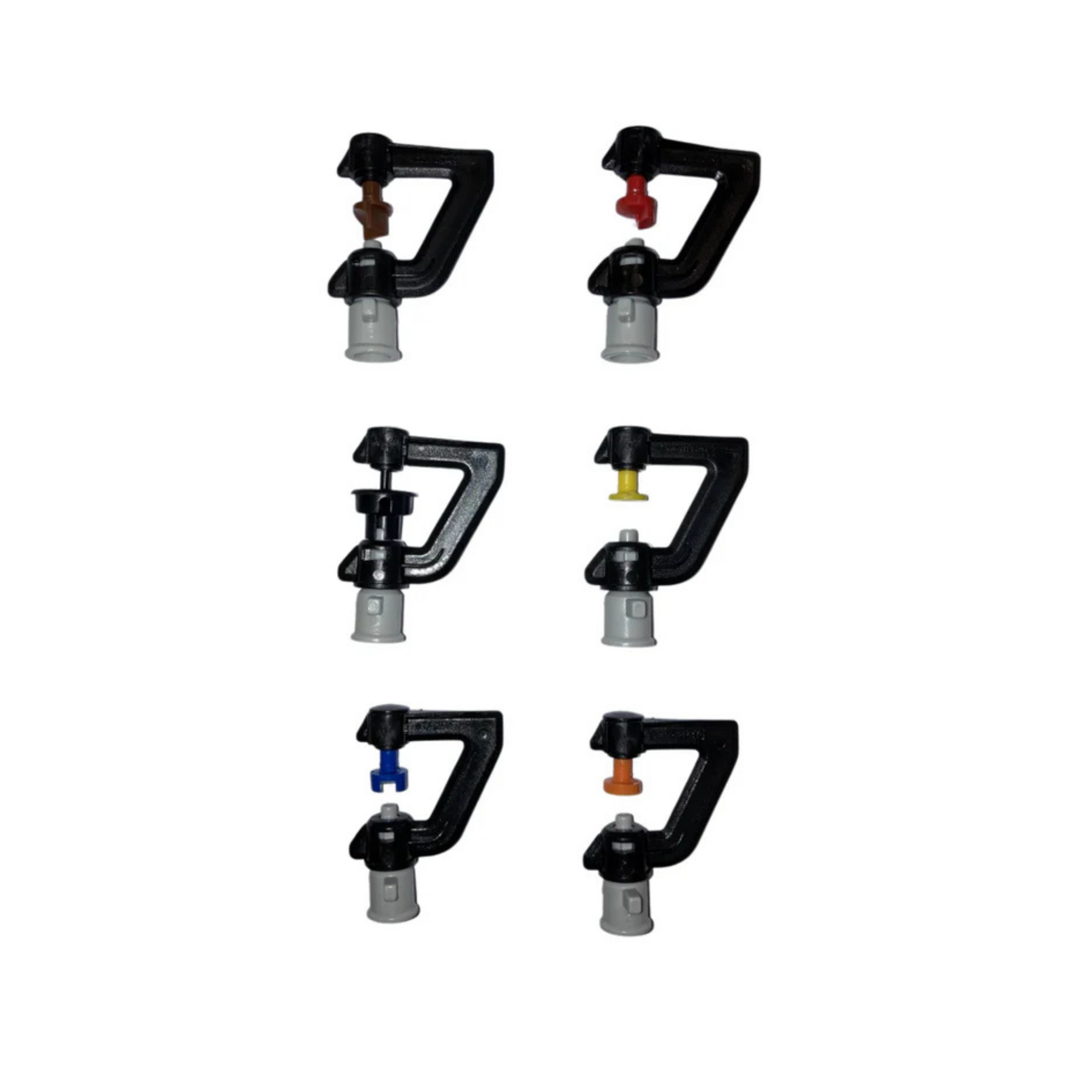 Image of a Gulf bridge equipped with a grey nozzle and a blue strip spreader assembly, designed for efficient irrigation, showcasing durable construction for reliable water distribution and effective coverage in gardens