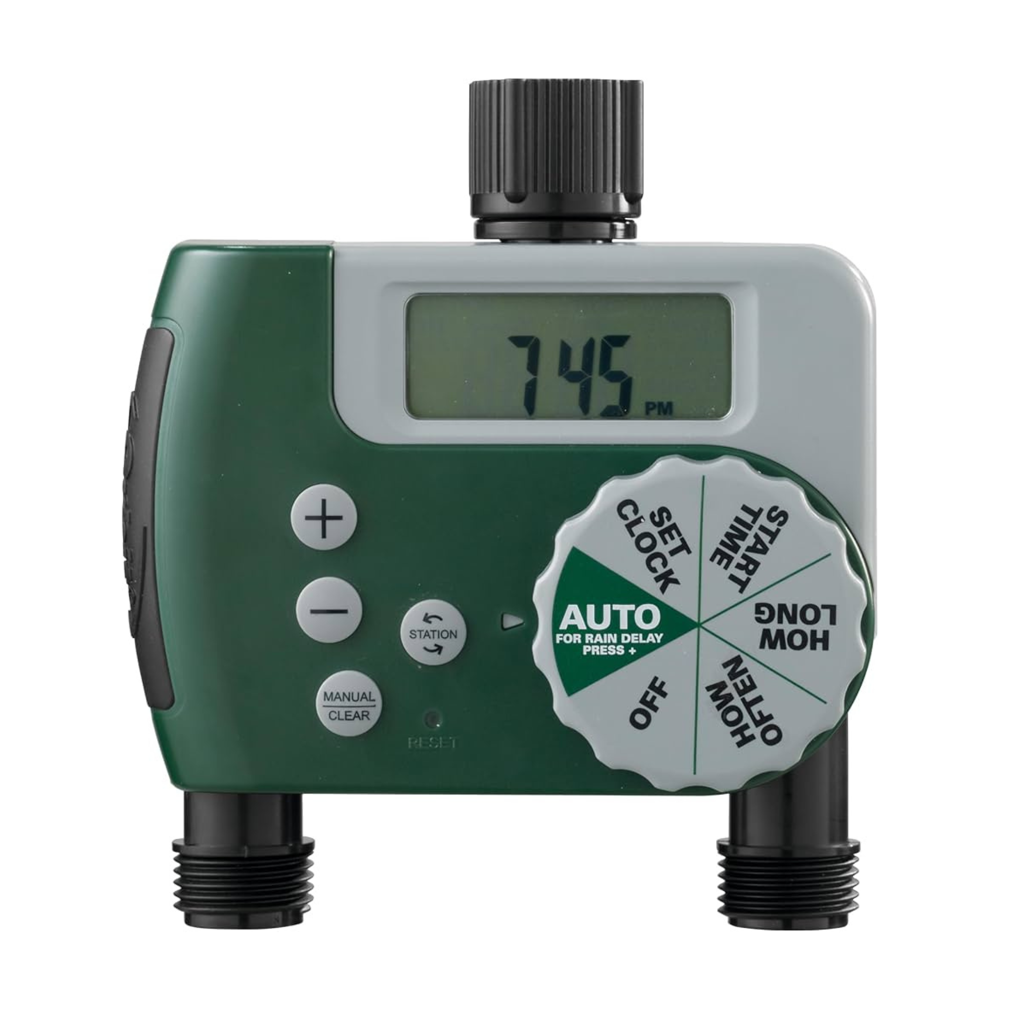 Orbit Buddy dual outlet tap timer for automatic garden watering and irrigation control with two independent outlets