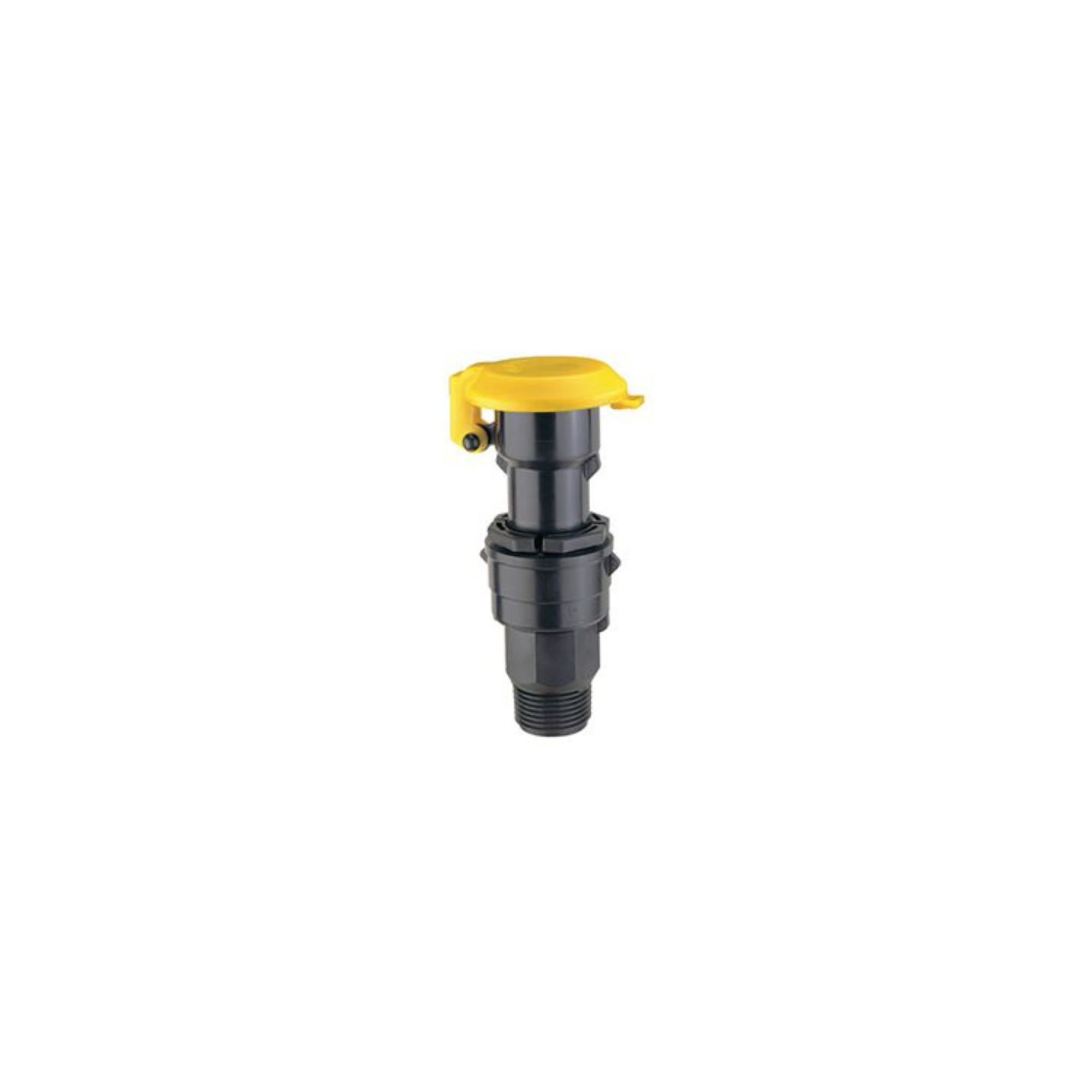 Close-up of the Plasson Quick Coupling Valve, designed for efficient connections in irrigation systems, featuring a durable construction and a secure fit for easy water flow control