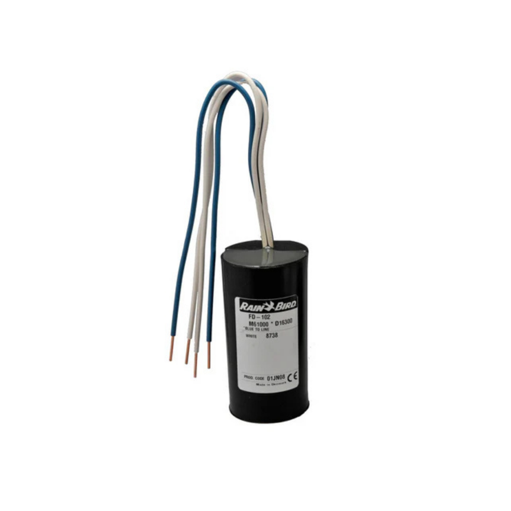 Image of the RAIN BIRD™ Decoder, designed for use in 2-wire irrigation systems, featuring a compact design that enables efficient control and communication with multiple zones for optimized water management