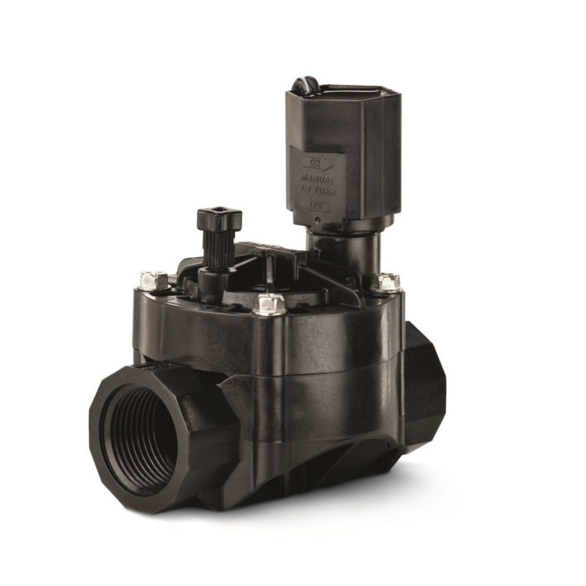 Image of the RAIN BIRD™ HV/HVF Series valves, showcasing durable construction and flow control features, designed for reliable irrigation management in residential and commercial systems