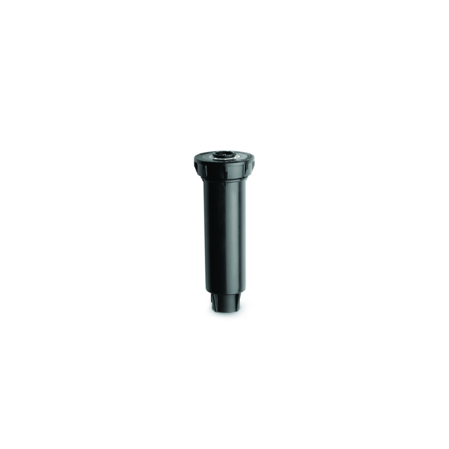 Close-up of the RAIN BIRD™ 1804 SAM Pop Up Sprinkler, featuring a durable design with adjustable spray patterns and a compact structure for efficient irrigation in gardens and landscapes
