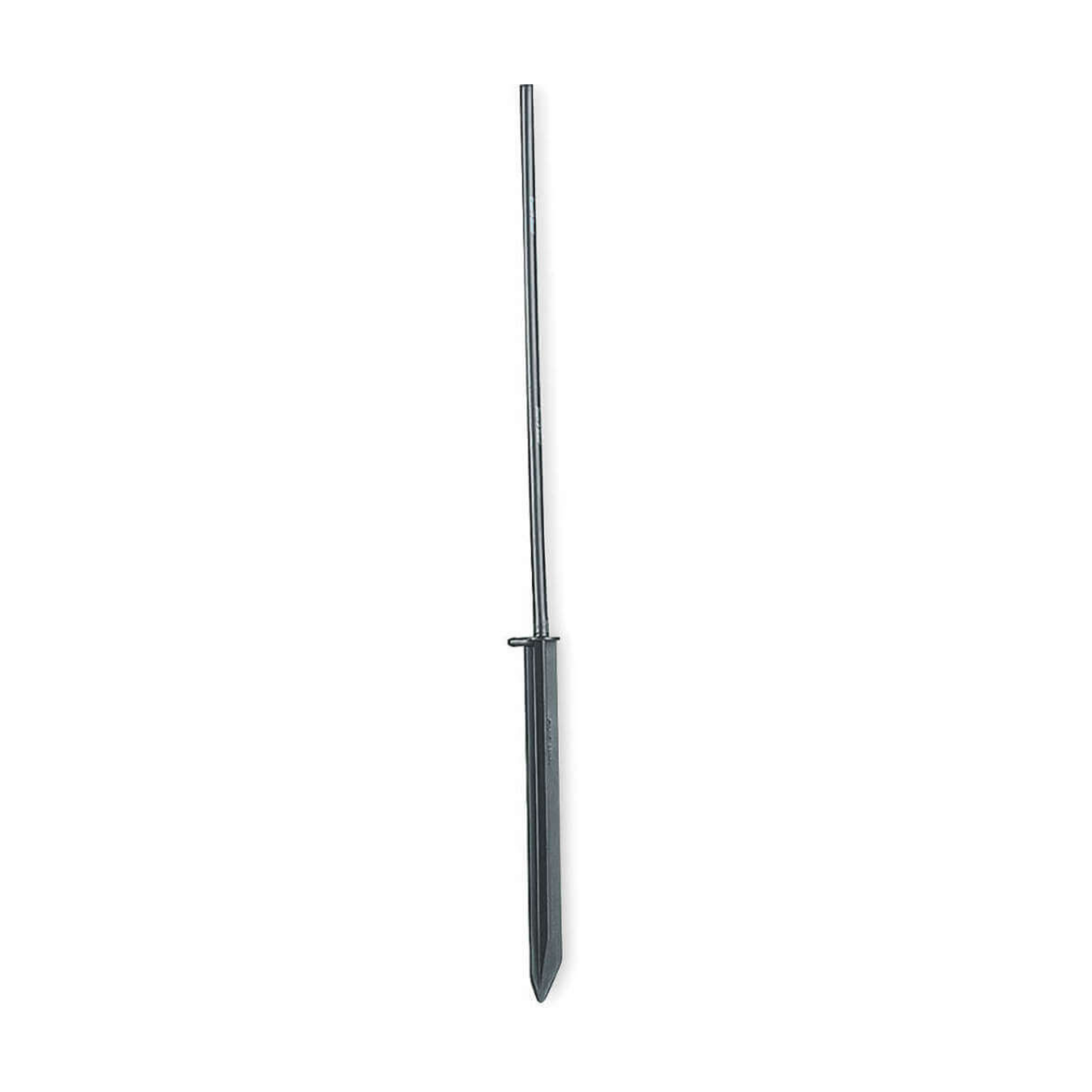 A single black Rain Bird riser stake assembly on a white background, designed for microspray irrigation systems.