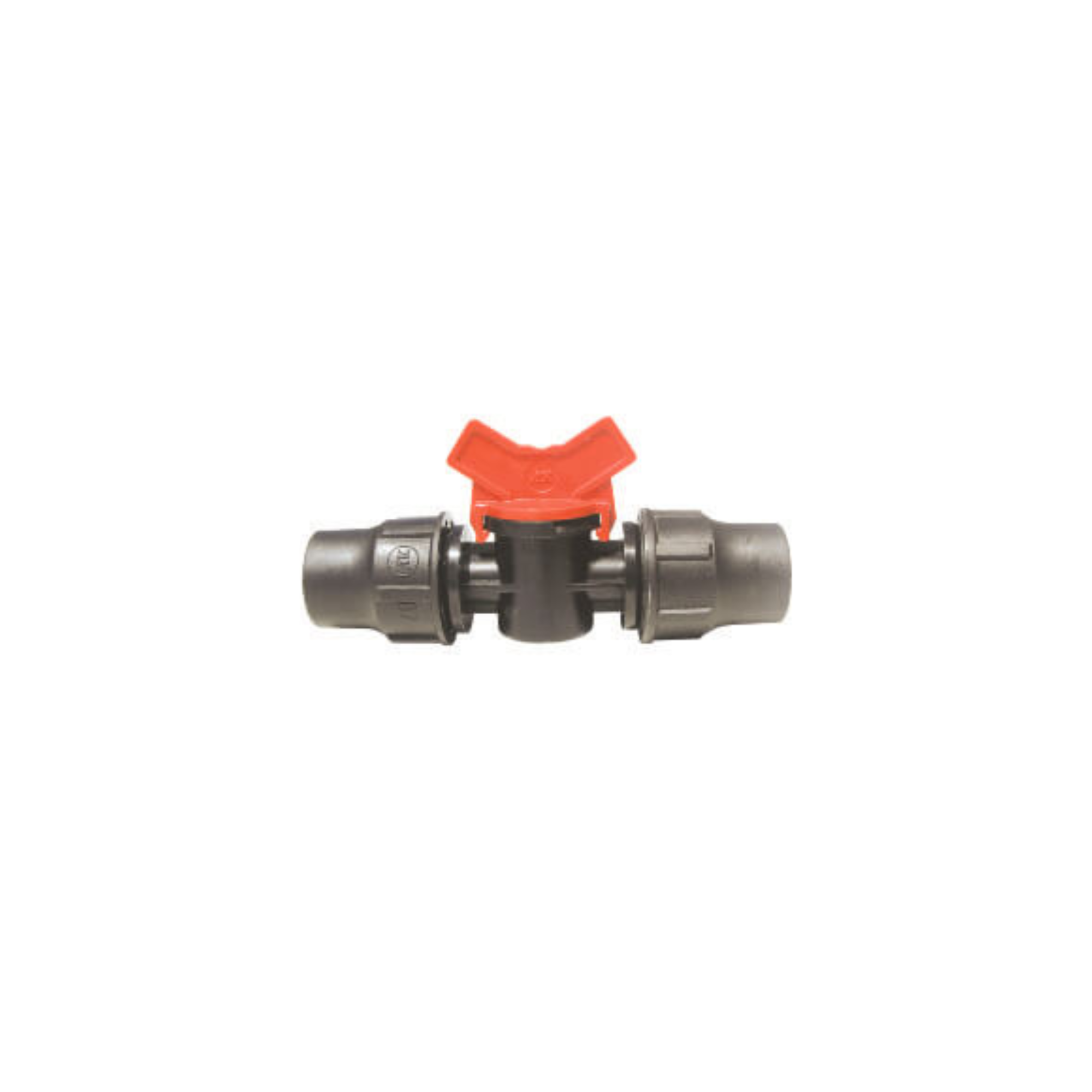 Barbed Inline Manual Valve for 16mm outside diameter (13.5mm ID) drip pipe